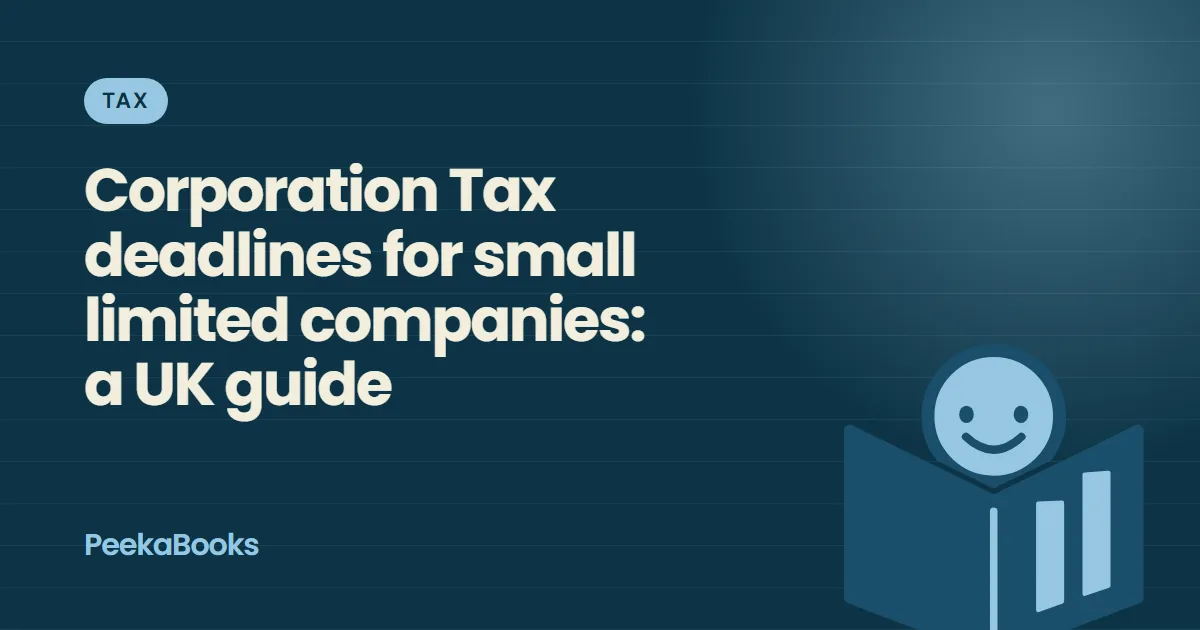 Calendar showing Corporation Tax payment and CT600 deadlines for a UK limited company